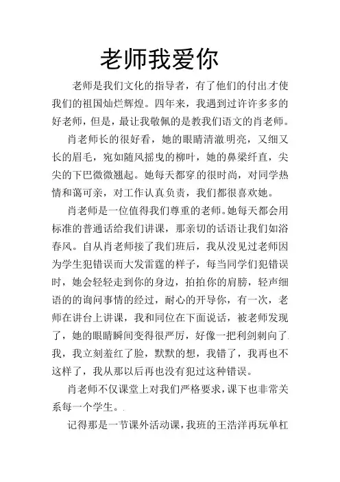 老师我爱你