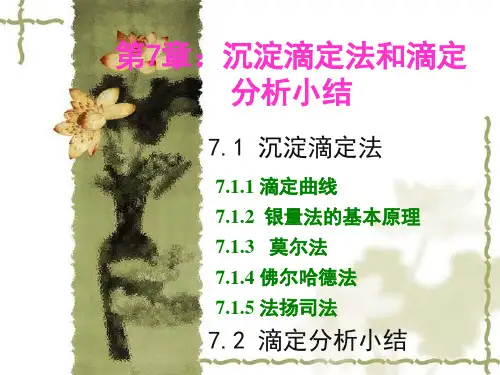 沉淀第七章滴定法和滴定分析小结-文档资料