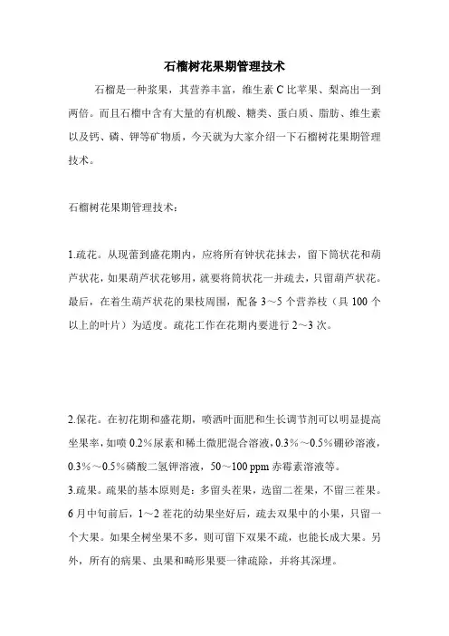 石榴树花果期管理技术.doc