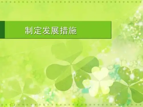 制定发展措施