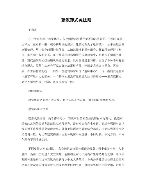 建筑形式美法则