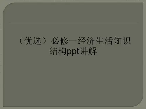 (优选)必修一经济生活知识结构ppt讲解
