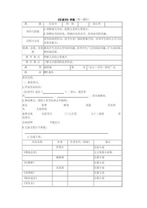 忆读书