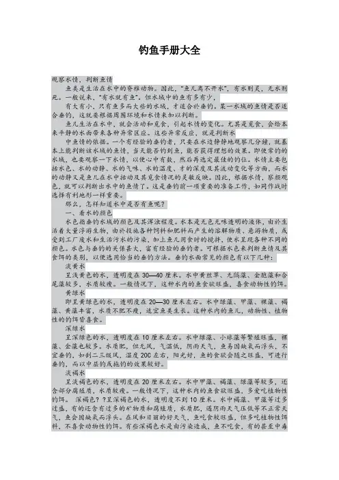 钓鱼手册大全