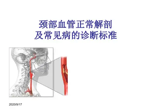颈部血管超声正常解剖及常见病的超声诊断标准