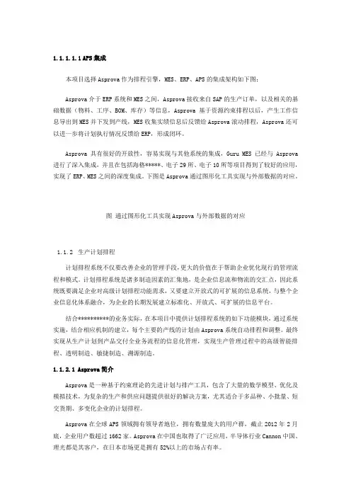 APS集成