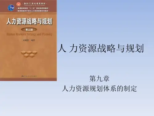 人力资源规划体系的制定