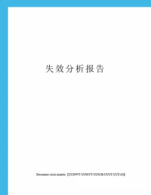 失效分析报告