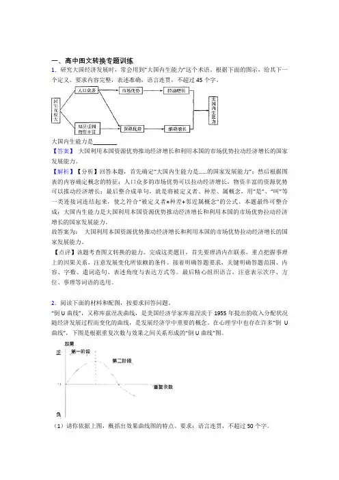 高考语文—图文转换的综合压轴题专题复习附答案