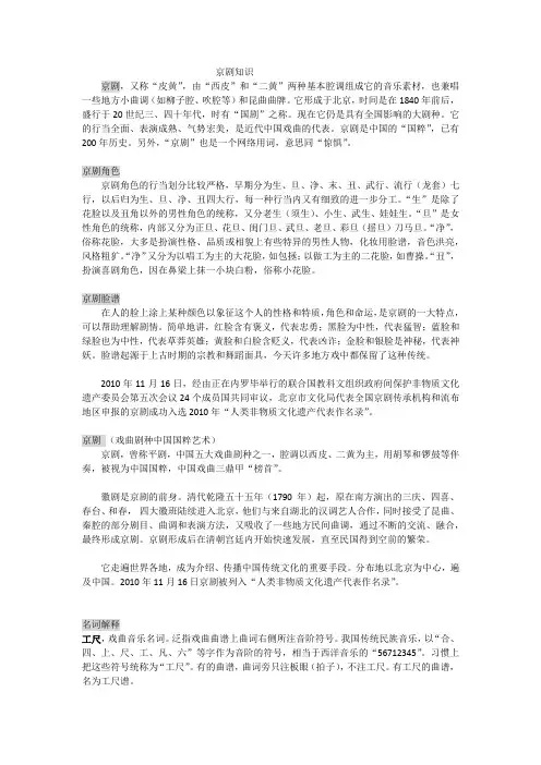 京剧资料