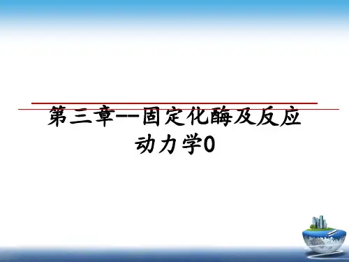 最新第三章--固定化酶及反应动力学0教学讲义PPT课件