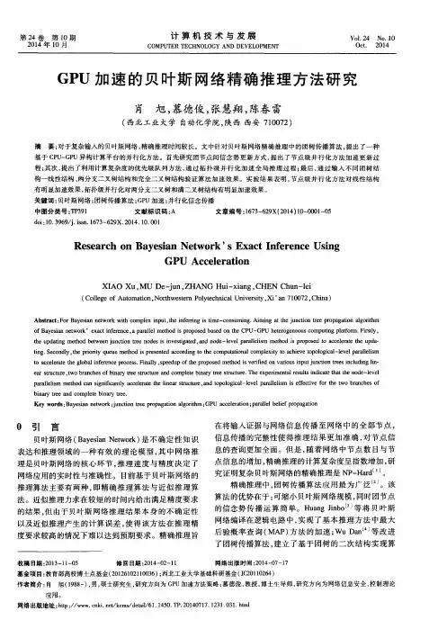 GPU加速的贝叶斯网络精确推理方法研究