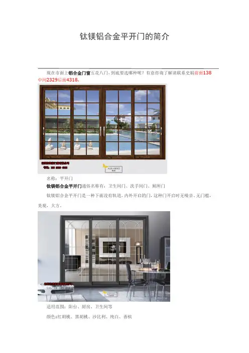 钛镁铝合金平开门的简介
