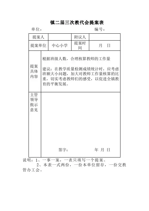 教代会提案1