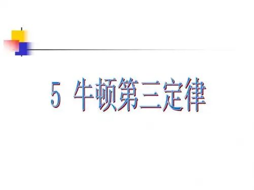 第5节 牛顿第三定律