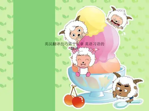 英汉翻译技巧第十五章 英语习语的翻译