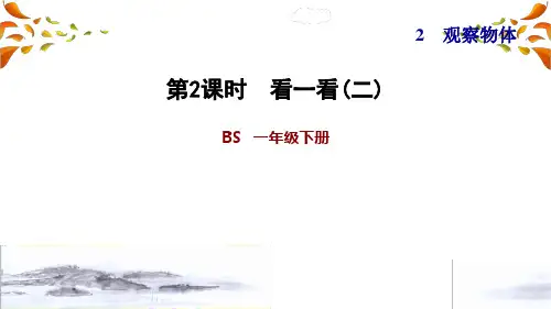 北师版一年级数学下册第2单元 观察物体2.2 看一看(二)