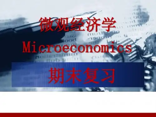 微观经济学 复习