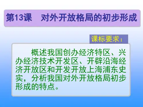 必修二第13课对外开放格局的初步形成