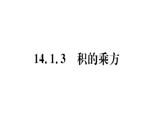 14.1.3  积的乘方