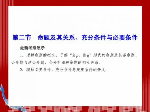 1-2命题及其关系、充分条件与必要条件