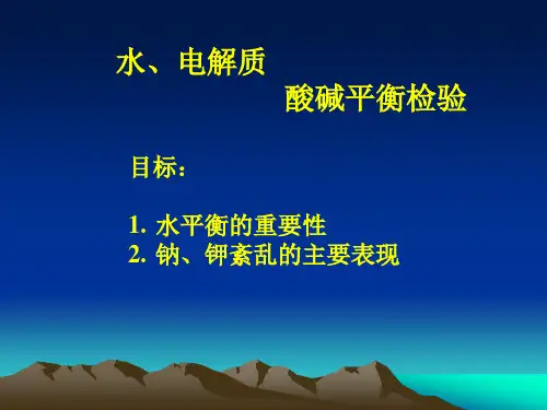 诊断学 电解质检查