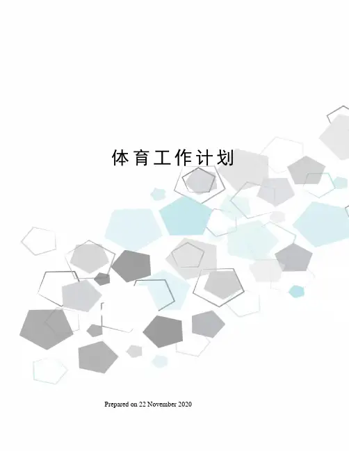 体育工作计划