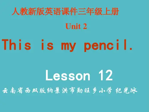 小学人教新版英语三年级上册Lesson12课件PPT