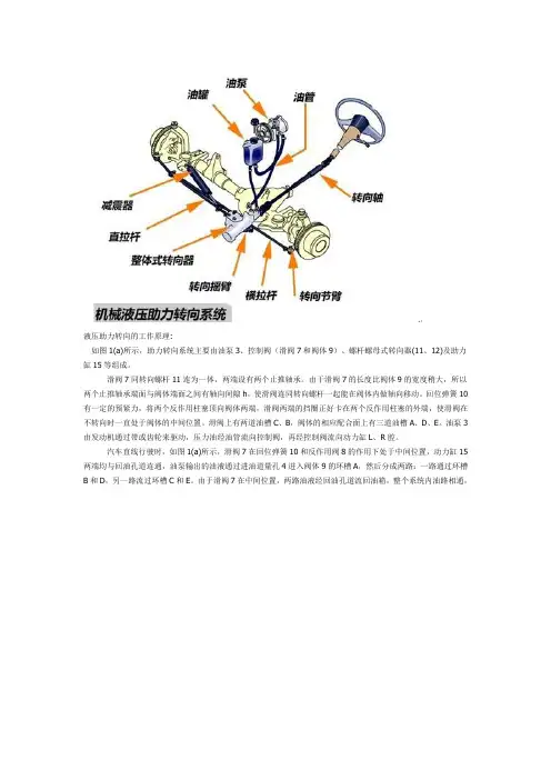 液压助力转向的工作原理