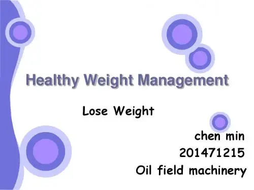 Healthy Weight Management