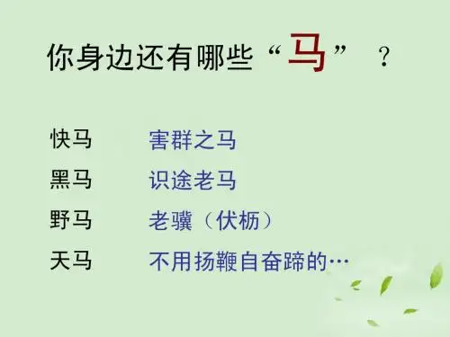 2012年6月八年级语文下册 马说课件 人教新课标版