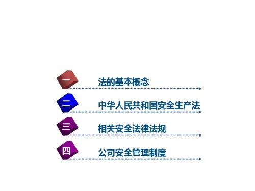 安全法律法规培训材料