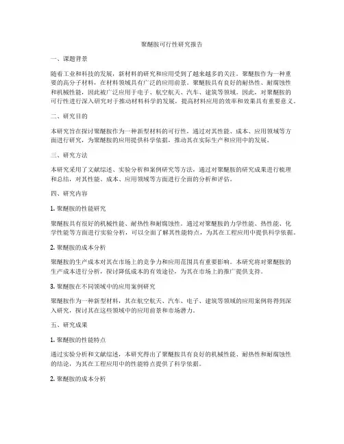 聚醚胺可行性研究报告
