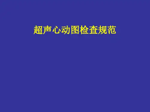 超声心动图检查规范