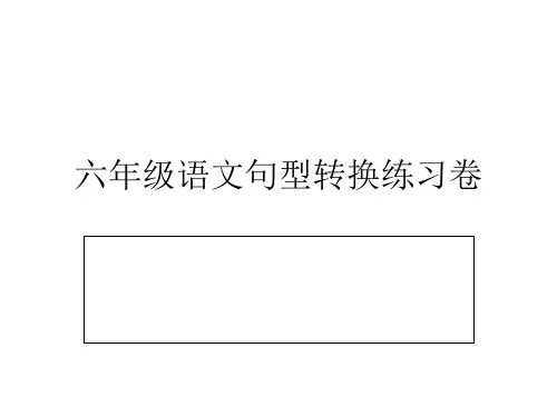 六年级语文句型转换练习卷精品PPT课件