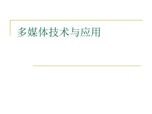 多媒体技术与应用