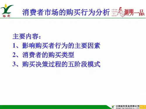 消费者市场的购买行为分析