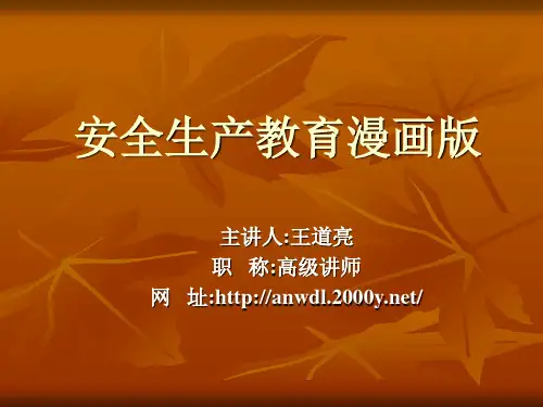 安全生产教育漫画(PPT 78张)