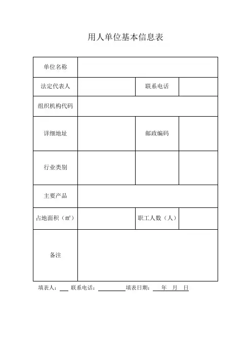 单位基本信息