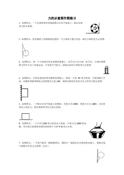 力的示意图作图练习