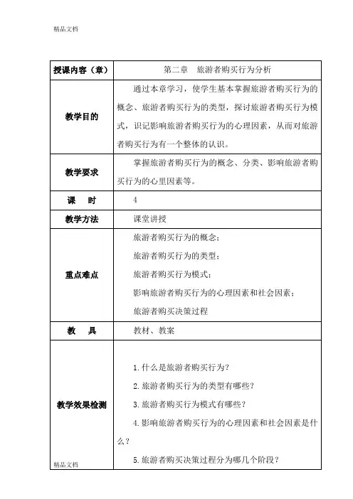 最新旅游市场营销教案3-6