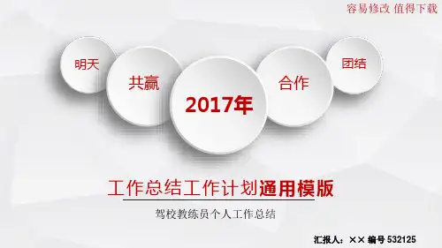 最新驾校教练员个人工作总结模板