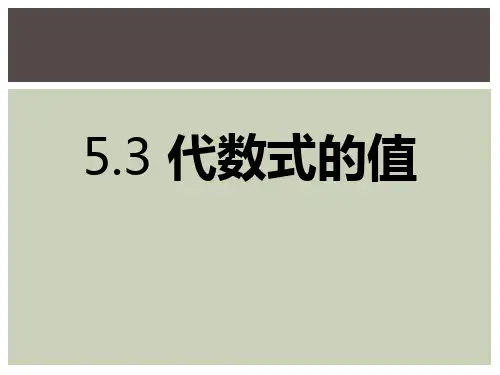 《代数式的值》PPT课件3