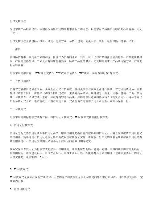 出口货物流程 2