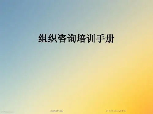 组织咨询培训手册