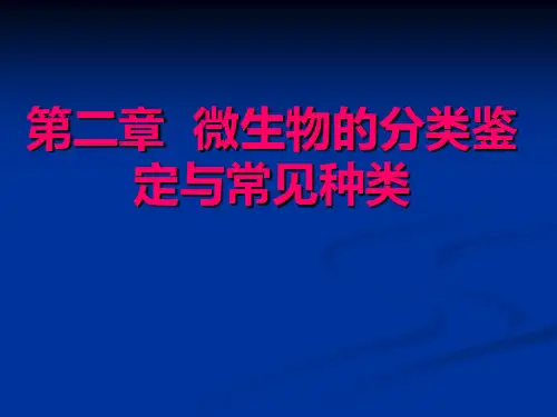 第二章-微生物的分类鉴定资料
