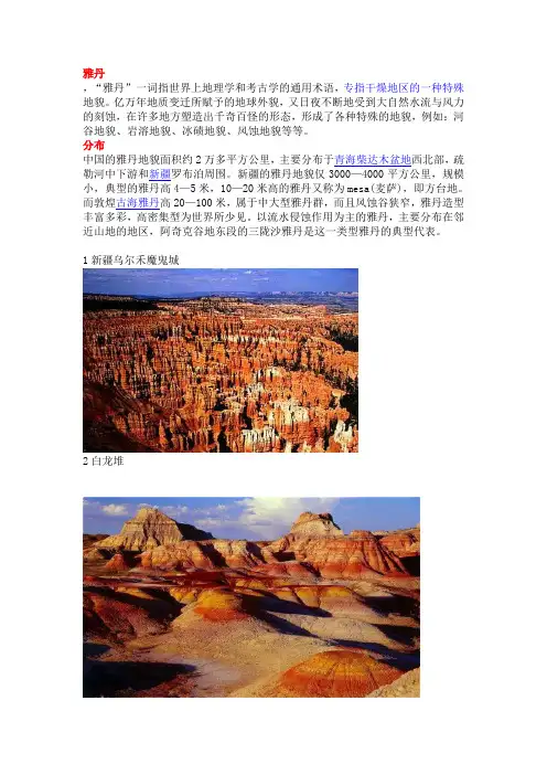 雅丹喀斯特丹霞