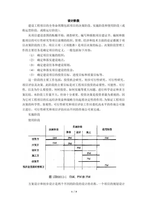 建设项目决策阶段(DM管理)
