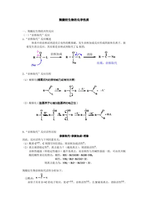 羧酸衍生物的化学性质