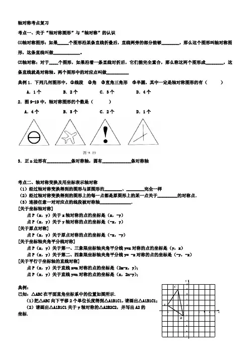 轴对称知识点典型例题复习